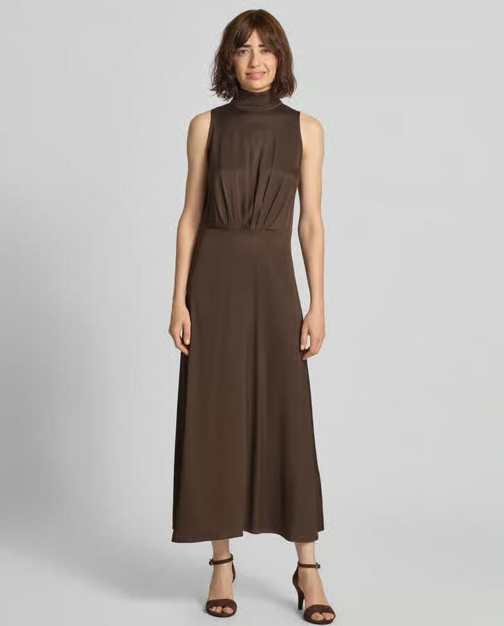 Drykorn Maxi-jurk met opstaande kraag en draperieën model 'AMABEL' - Foto 3