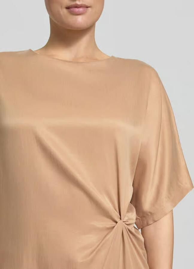 Drykorn midi-jurk met knoopdetail model 'INDAH'