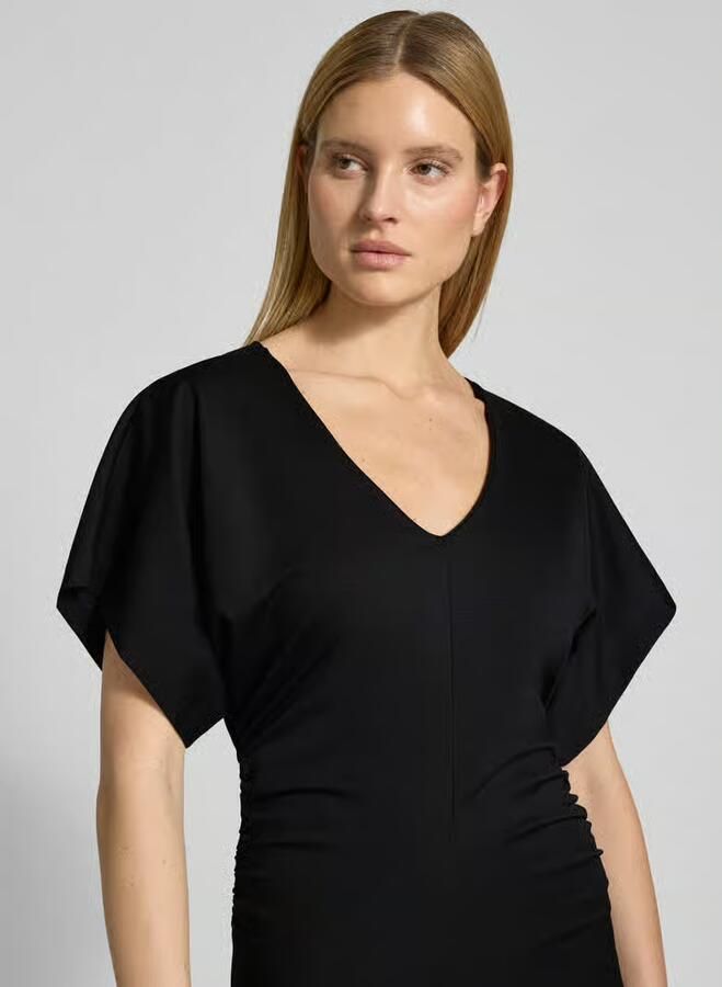 Drykorn Nauwsluitende maxi-jurk met V-hals model 'PAMANTI' - Foto 2