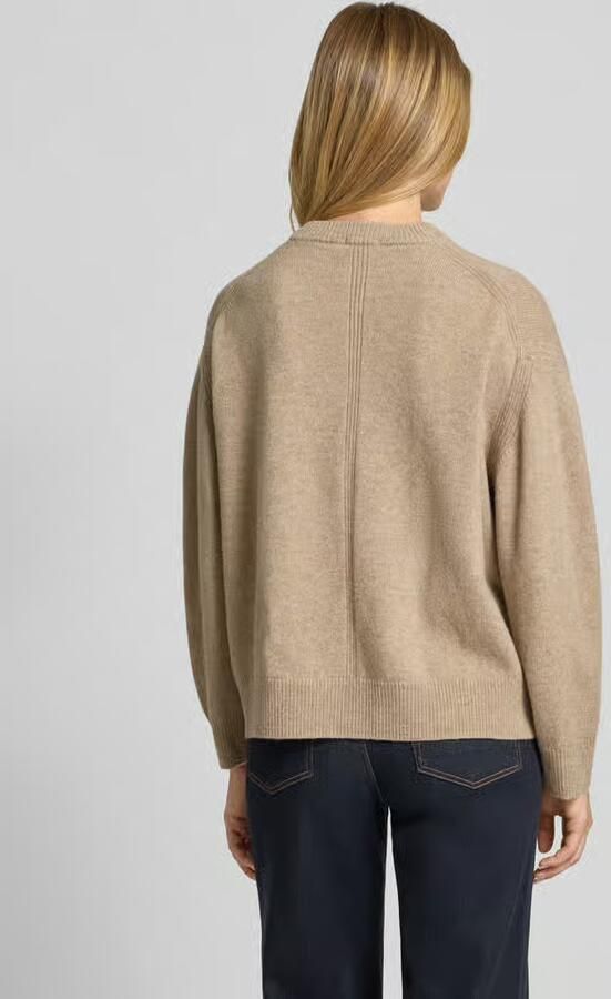 Drykorn Oversized Gebreide Trui met Zijsplitten Beige Dames