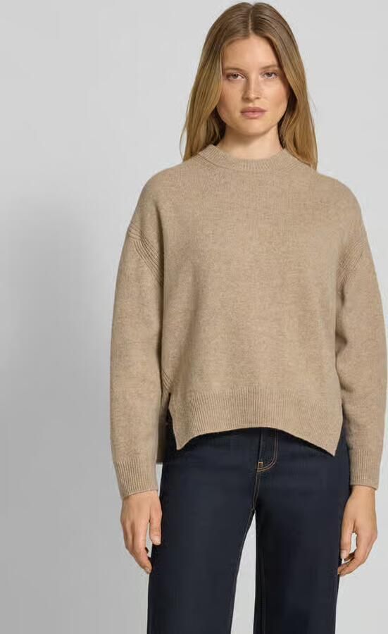 Drykorn Oversized Gebreide Trui met Zijsplitten Beige Dames - Foto 2