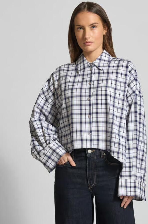 Drykorn Oversized overhemdblouse met knoopsluiting model 'OSHIA' - Foto 4