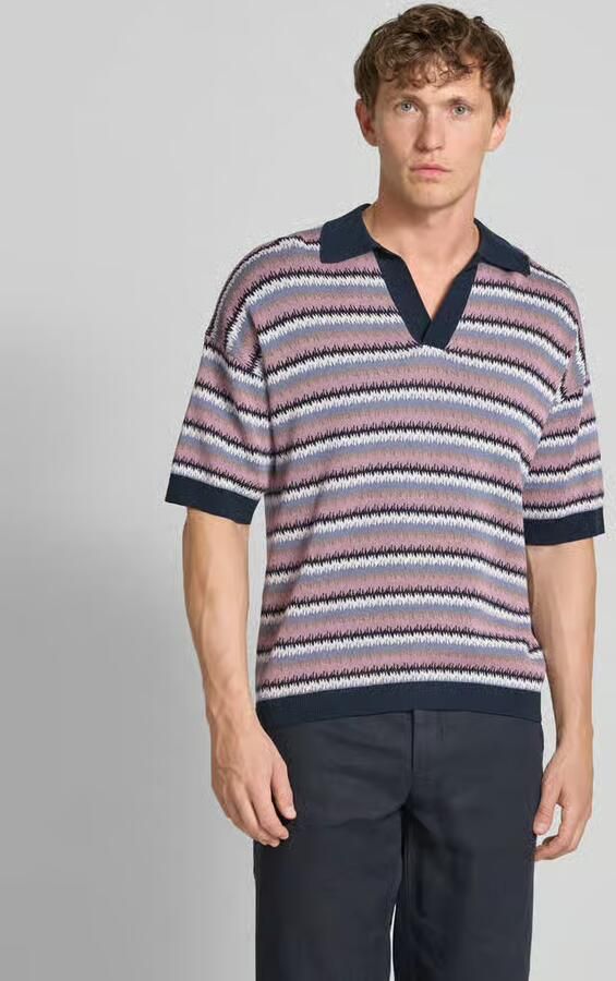 Drykorn Oversized poloshirt met V-hals model 'LAURENZZO' - Foto 2