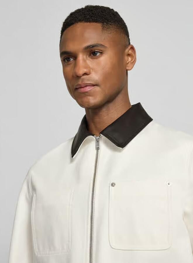 Drykorn regular fit jack met opgezette zakken model 'KALENO'