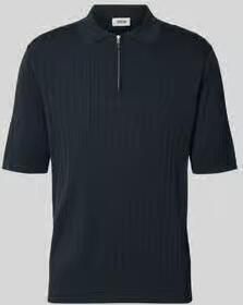 Drykorn regular fit poloshirt met korte ritssluiting