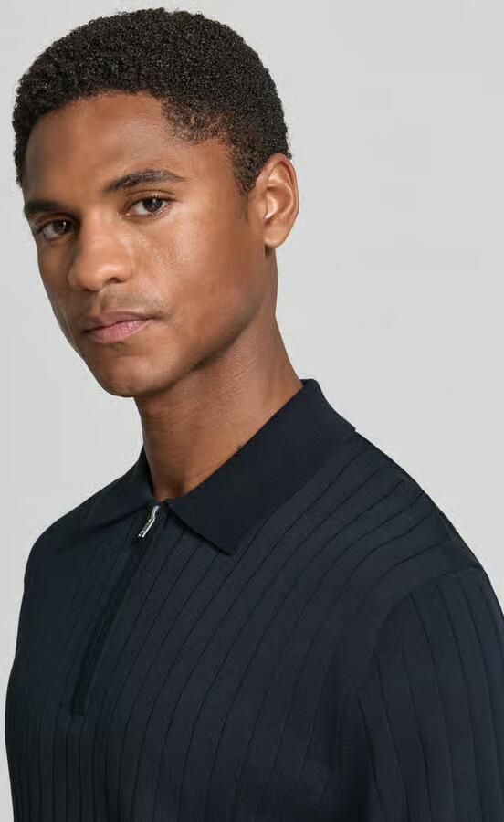 Drykorn regular fit poloshirt met korte ritssluiting