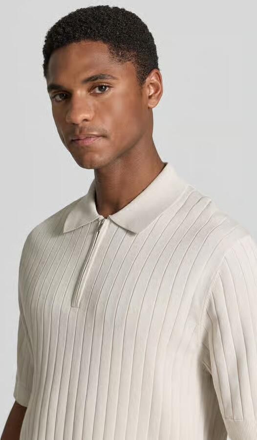 Drykorn regular fit poloshirt met korte ritssluiting