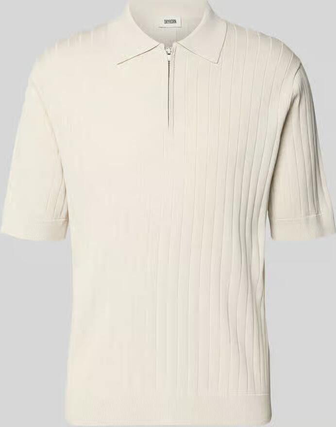 Drykorn regular fit poloshirt met korte ritssluiting - Foto 2