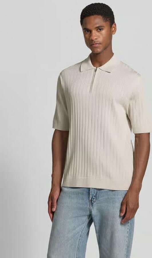 Drykorn regular fit poloshirt met korte ritssluiting - Foto 3