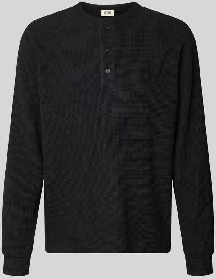 Drykorn Regular fit pullover met knoopsluiting model 'Kilano'