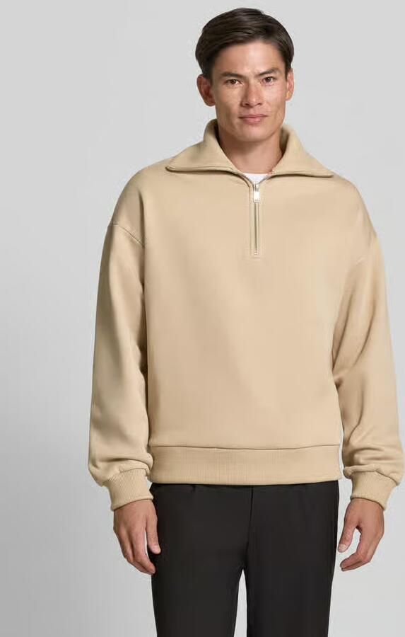 Drykorn Regular fit sweatshirt van katoenmix met schipperskraag - Foto 3