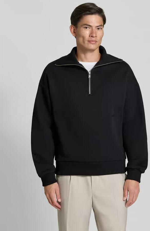 Drykorn Regular fit sweatshirt van katoenmix met schipperskraag - Foto 2