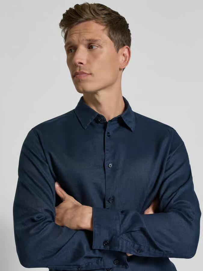 Drykorn slim fit vrijetijdshemd van linnen-katoenmengsel model 'RAMIS'