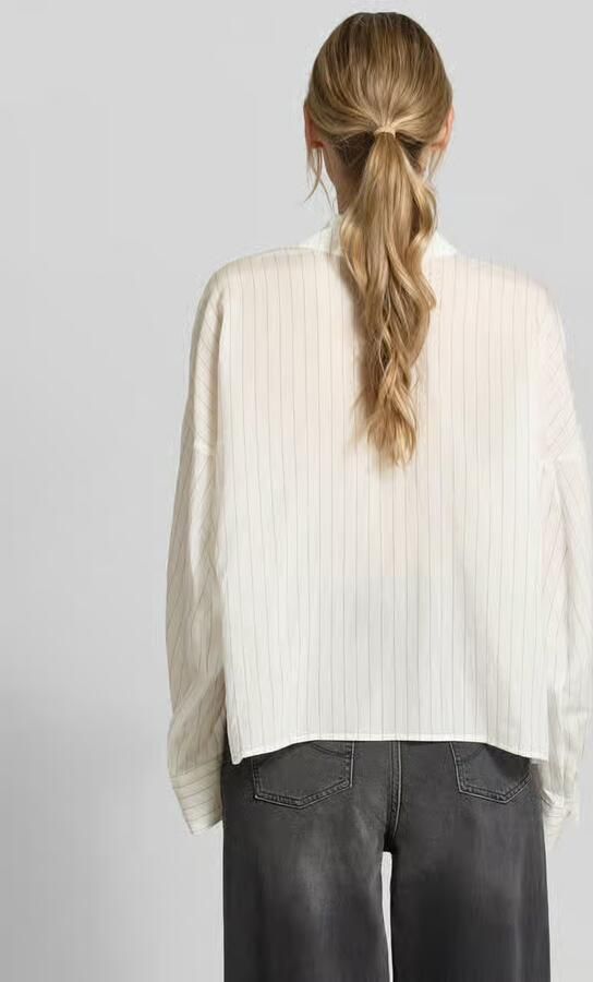 Drykorn relaxed fit blouse met verborgen knoopsluiting model 'OSHIA' - Foto 4