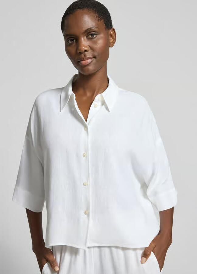 Drykorn relaxed fit blouse van linnen-viscosemix