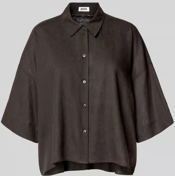 Drykorn relaxed fit blouse van linnen-viscosemix - Foto 2