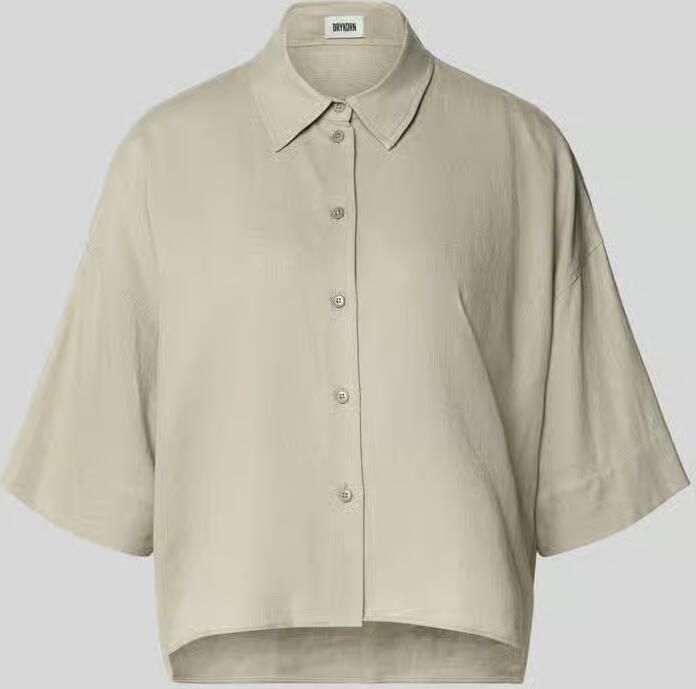 Drykorn relaxed fit blouse van linnen-viscosemix - Foto 2