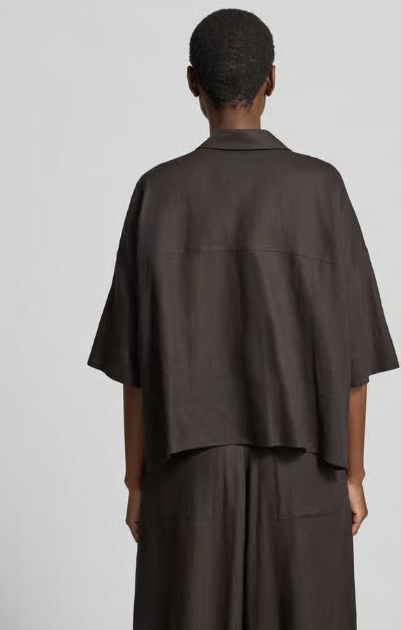 Drykorn relaxed fit blouse van linnen-viscosemix