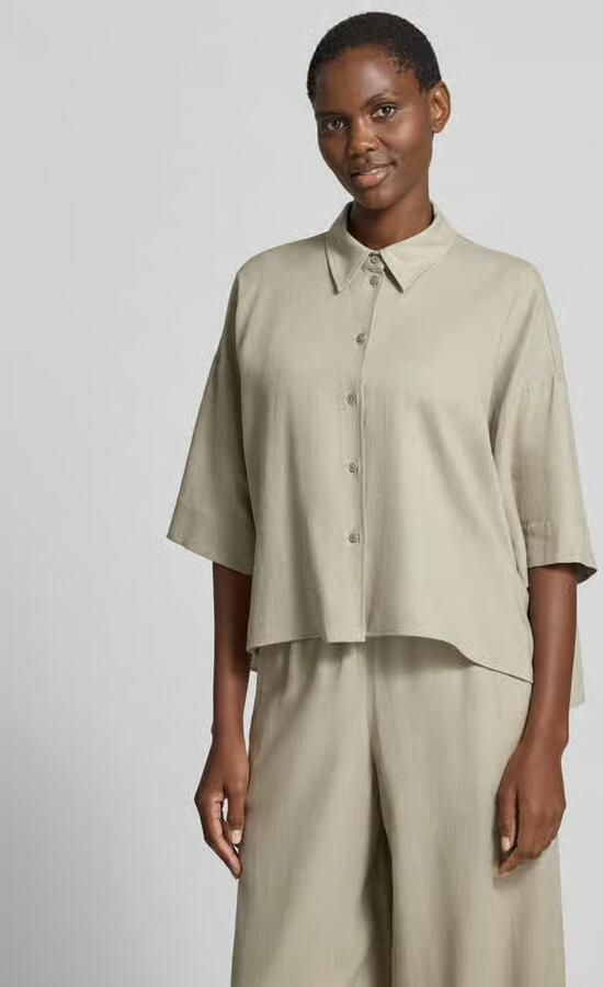 Drykorn relaxed fit blouse van linnen-viscosemix - Foto 3