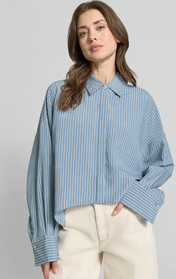 Drykorn relaxed fit blouse van viscosemix model 'OSHIA'