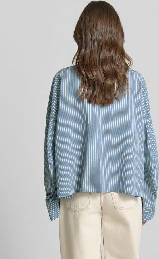 Drykorn relaxed fit blouse van viscosemix model 'OSHIA'