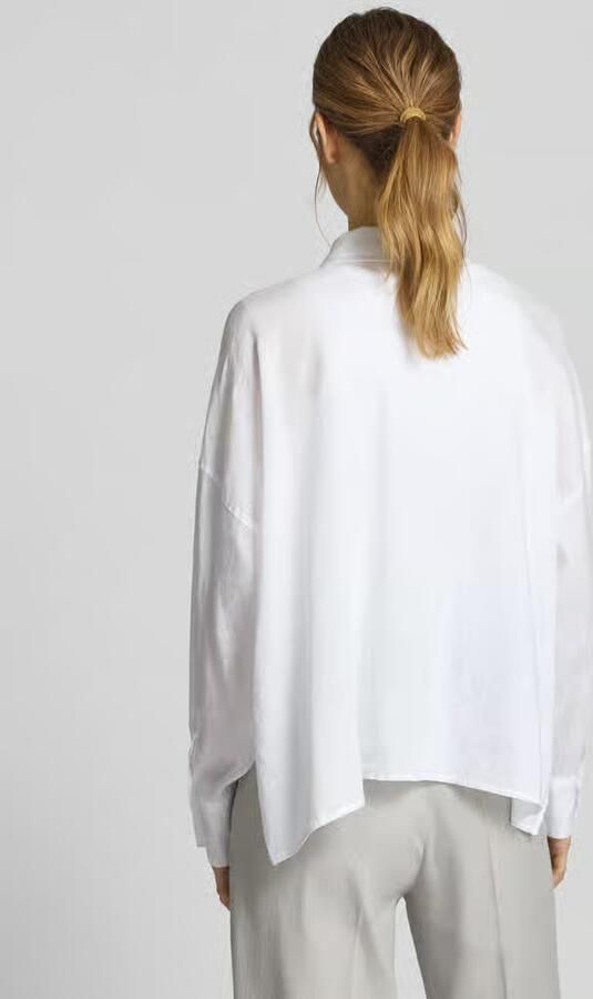 Drykorn Relaxed fit linnen blouse met borstzak model 'NAMIDA'