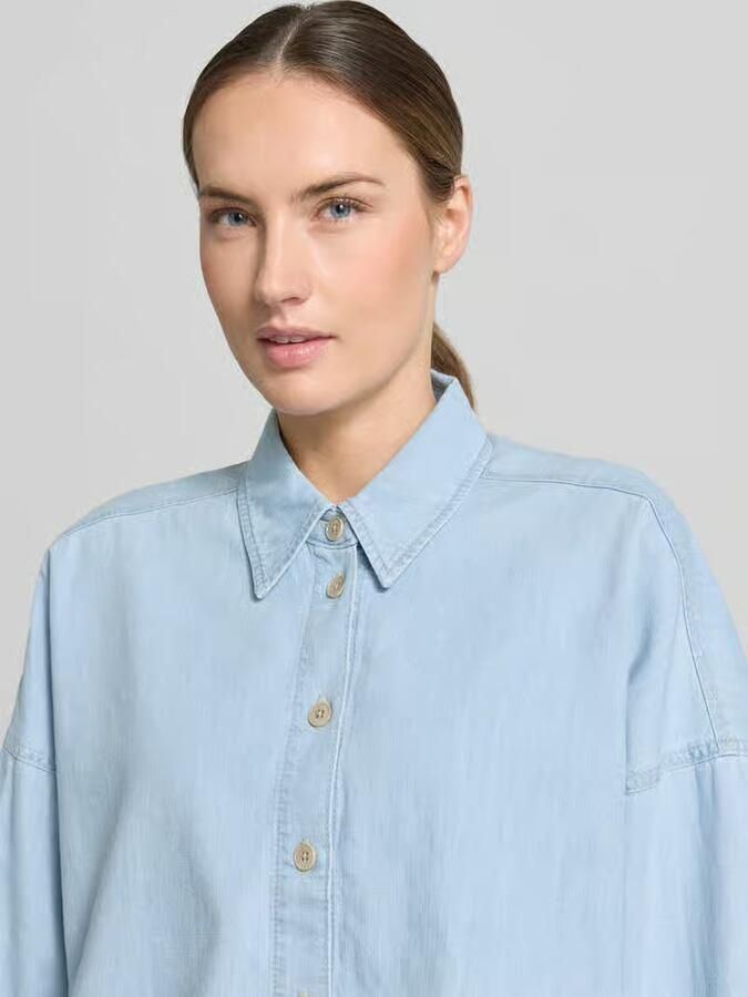 Drykorn Relaxed fit overhemdblouse in denimlook model 'Oshia'