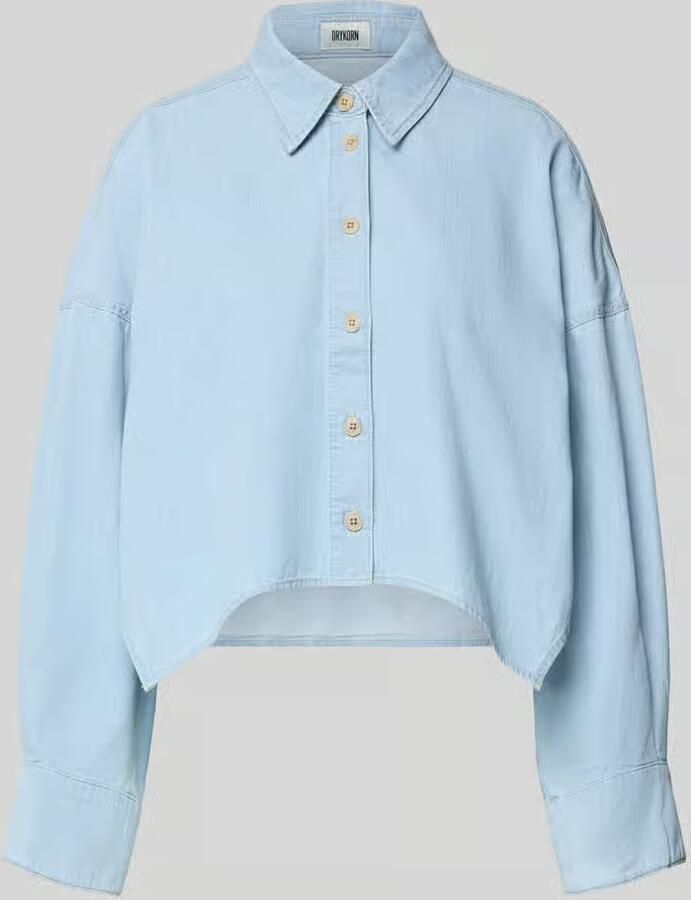 Drykorn Relaxed fit overhemdblouse in denimlook model 'Oshia' - Foto 2