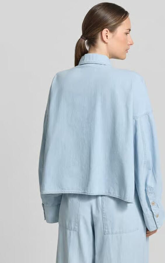 Drykorn Relaxed fit overhemdblouse in denimlook model 'Oshia'