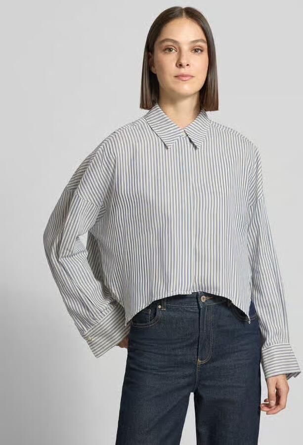 Drykorn relaxed fit overhemdblouse van pure katoen model 'OSHIA' - Foto 2
