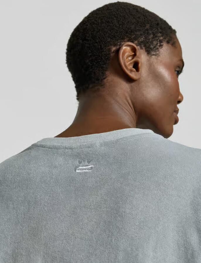 Drykorn relaxed fit T-shirt in bouclé-look