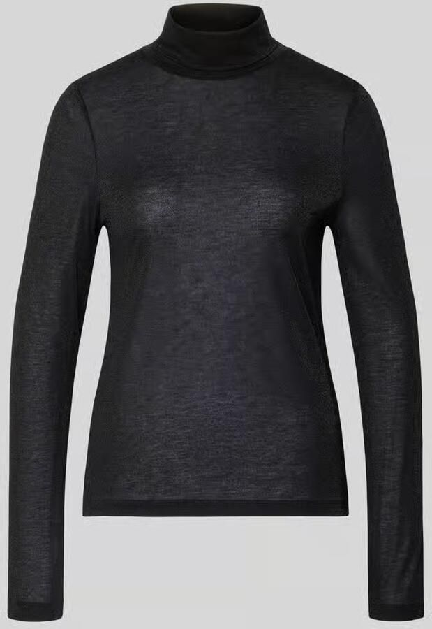 Drykorn Semitransparante Slim Fit Coltrui Longsleeve Black Heren - Foto 2