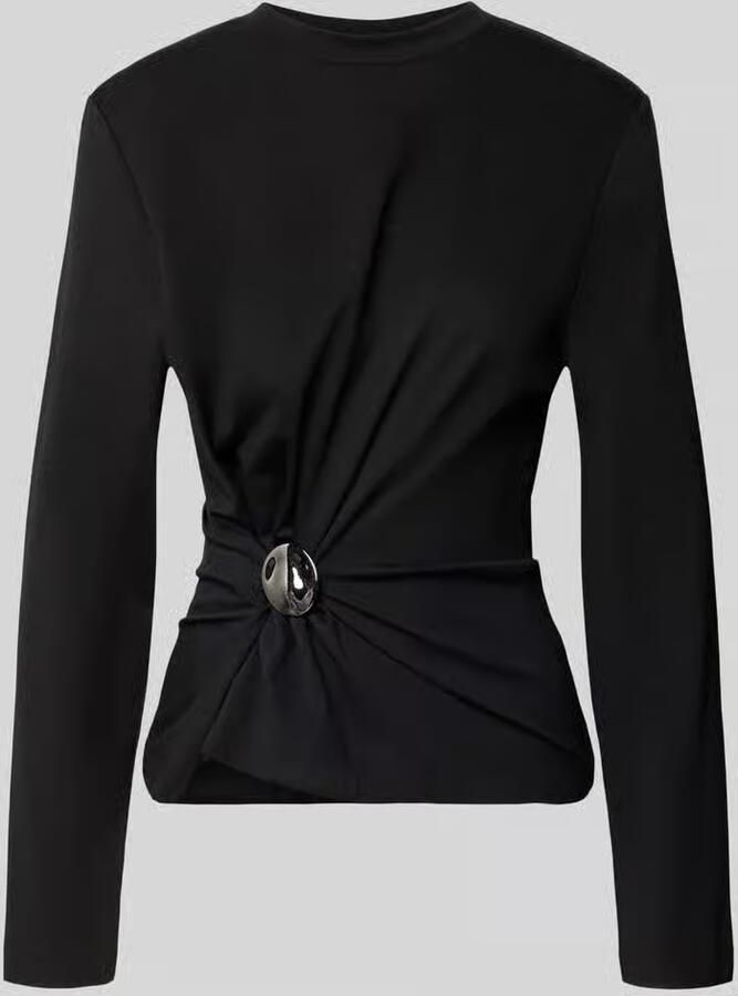 Drykorn Shirt met lange mouwen met drapering model 'ALITH'
