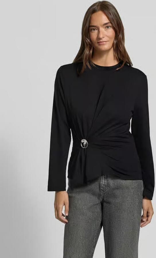 Drykorn Shirt met lange mouwen met drapering model 'ALITH' - Foto 3