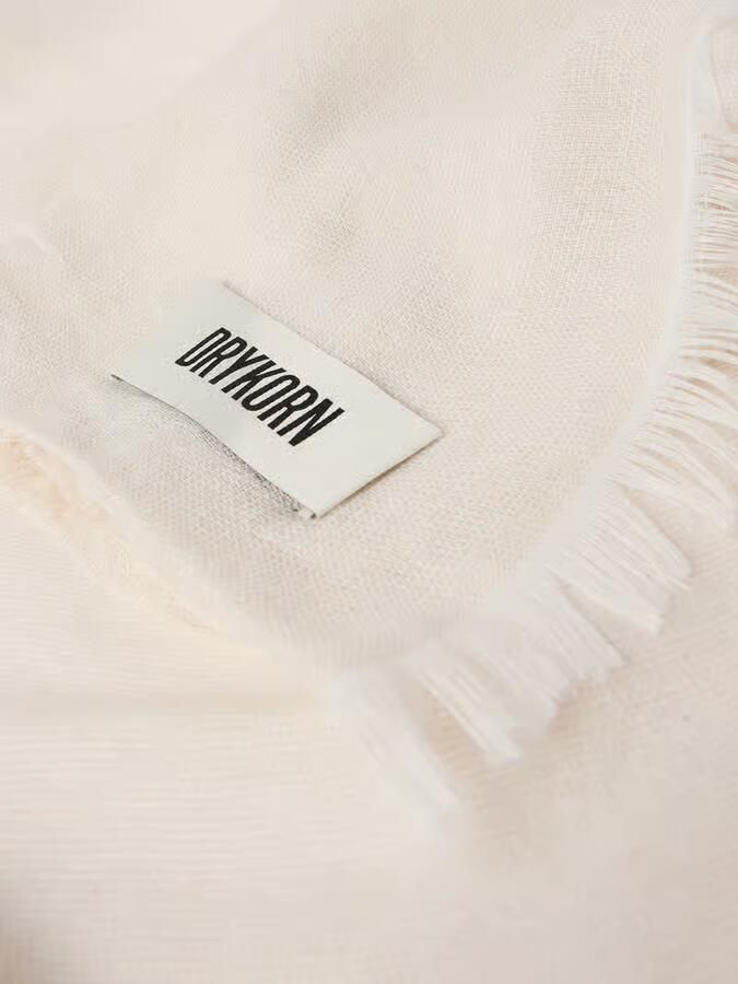 Drykorn Sjaal met labeldetail en linnen model 'PLINA' - Foto 2