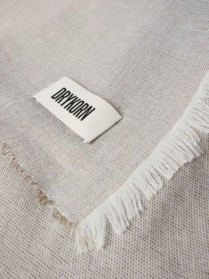 Drykorn Sjaal met labeldetail en linnen model 'PLINA' - Foto 2
