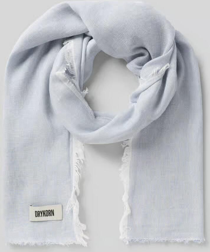 Drykorn Sjaal met labeldetail en linnen model 'PLINA'