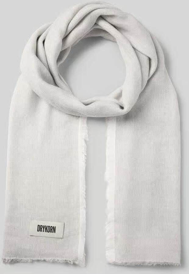 Drykorn Sjaal met labeldetail en linnen model 'PLINA'
