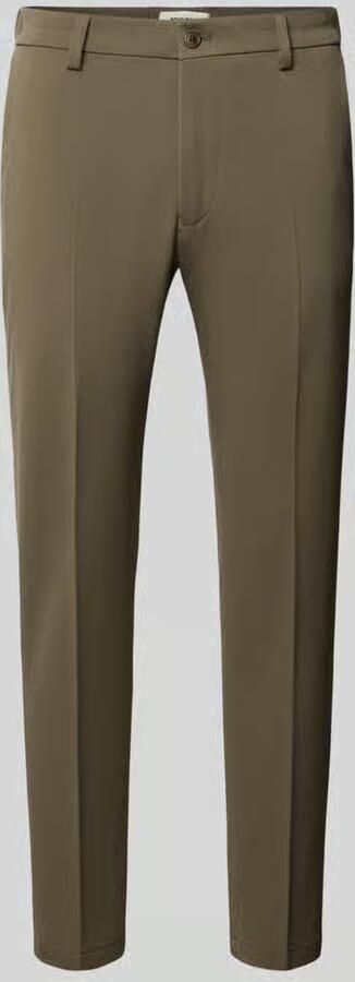 Drykorn Slim fit stoffen broek met persplooien model 'Ajend'