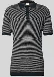 Drykorn Slim fit gebreide poloshirt in two-tone-uitvoering model 'Triton'