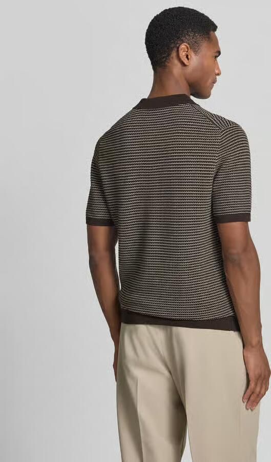 Drykorn Slim fit gebreide poloshirt in two-tone-uitvoering model 'Triton' - Foto 2