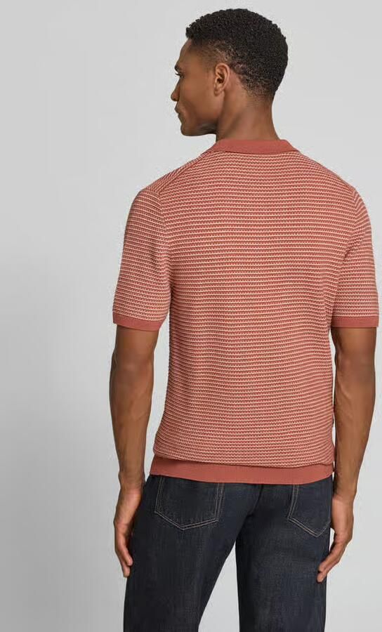 Drykorn Slim fit gebreide poloshirt in two-tone-uitvoering model 'Triton' - Foto 3