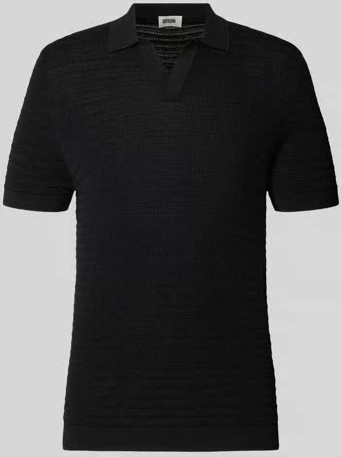Drykorn slim fit knitwear-poloshirt met structuurpatroon model 'BRAIAN' - Foto 2