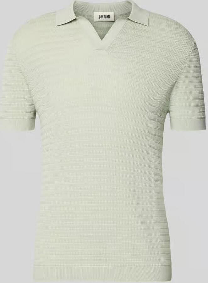 Drykorn slim fit knitwear-poloshirt met structuurpatroon model 'BRAIAN' - Foto 2