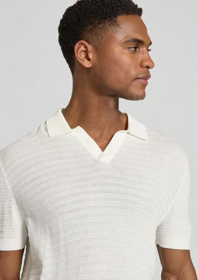Drykorn slim fit knitwear-poloshirt met structuurpatroon model 'BRAIAN' - Foto 5