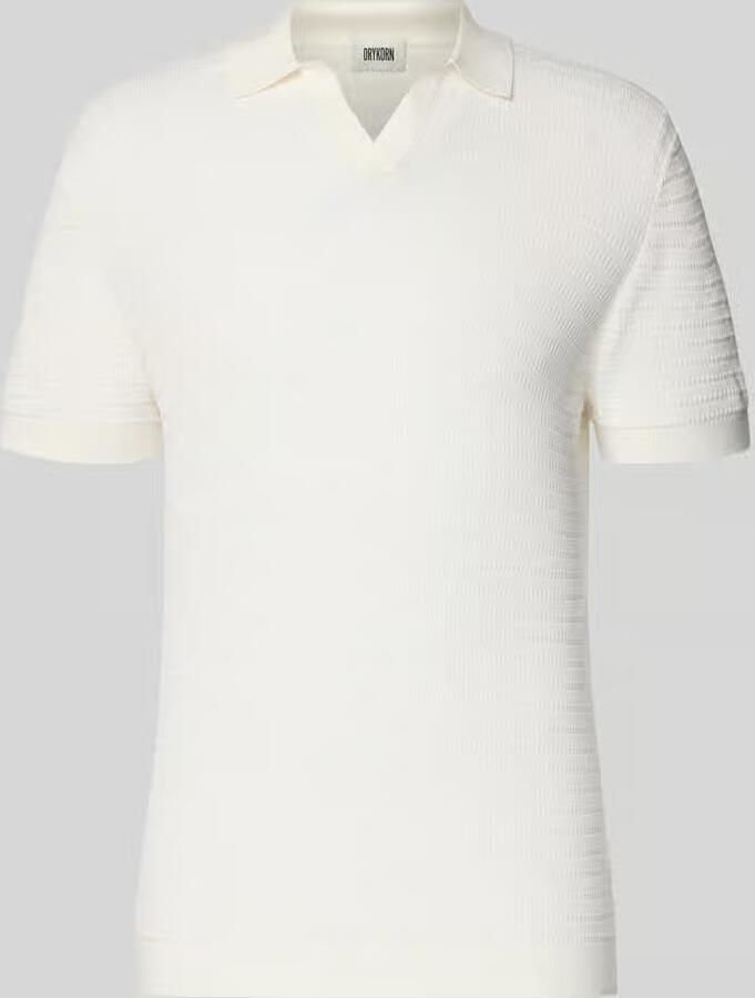 Drykorn slim fit knitwear-poloshirt met structuurpatroon model 'BRAIAN' - Foto 4