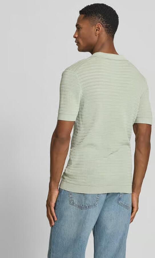 Drykorn slim fit knitwear-poloshirt met structuurpatroon model 'BRAIAN' - Foto 3