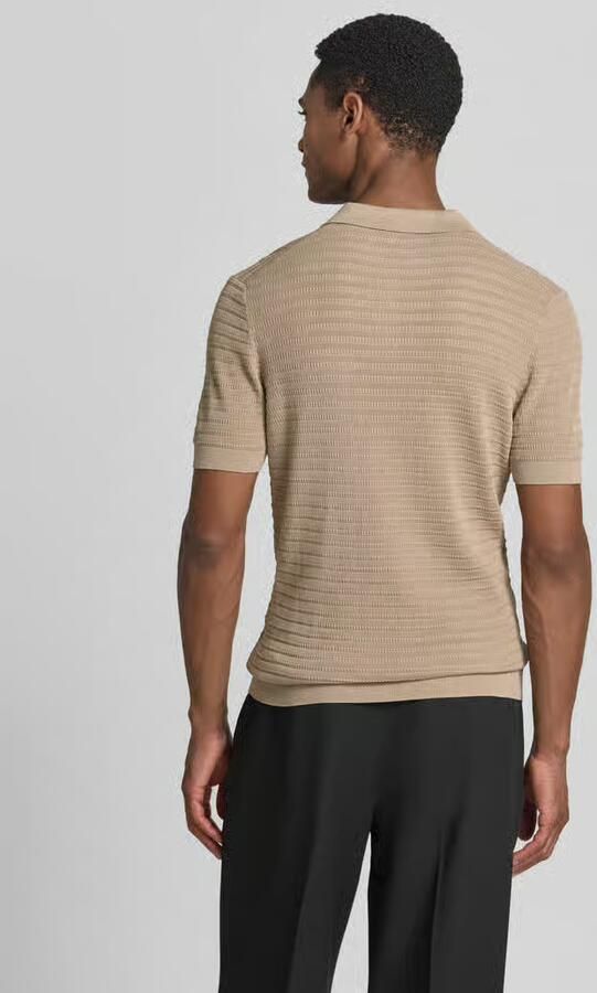 Drykorn slim fit knitwear-poloshirt met structuurpatroon model 'BRAIAN' - Foto 10