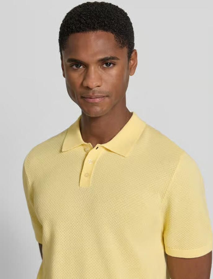 Drykorn slim fit poloshirt met korte knoopsluiting model 'TRITON'