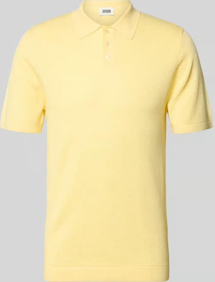 Drykorn slim fit poloshirt met korte knoopsluiting model 'TRITON' - Foto 2